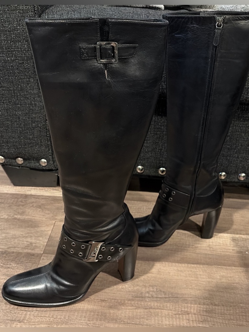 Vintage Galliano Dior Knee High Leather Boots